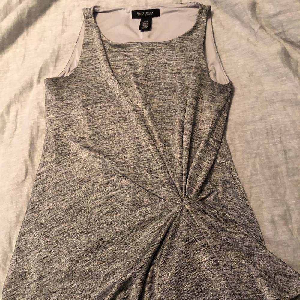 Silver/gray white top
